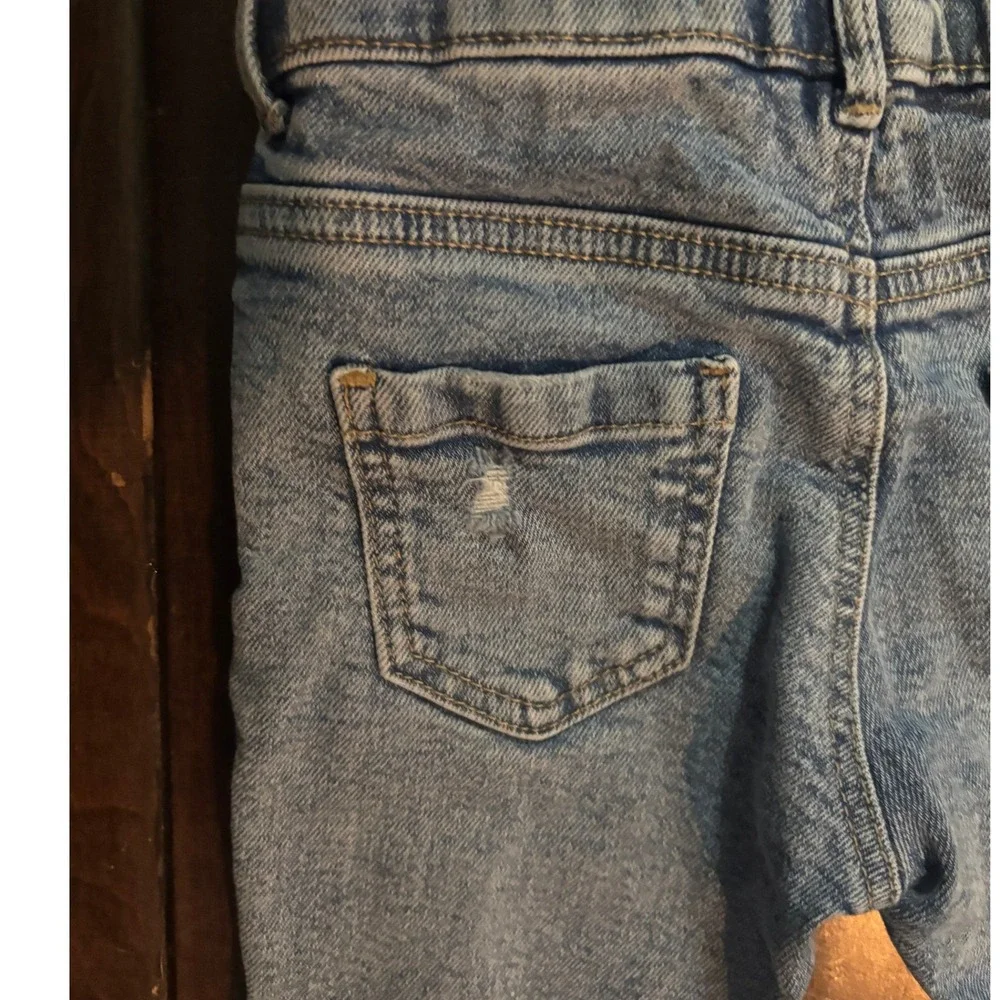 Zara Baby Boys Distressed Jeans Medium Wash‎ Frayed Hem 12-18 Months 86cm
